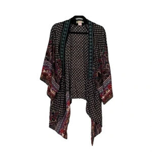 Flying Tomato Embroidered Open Front Kimono Boho